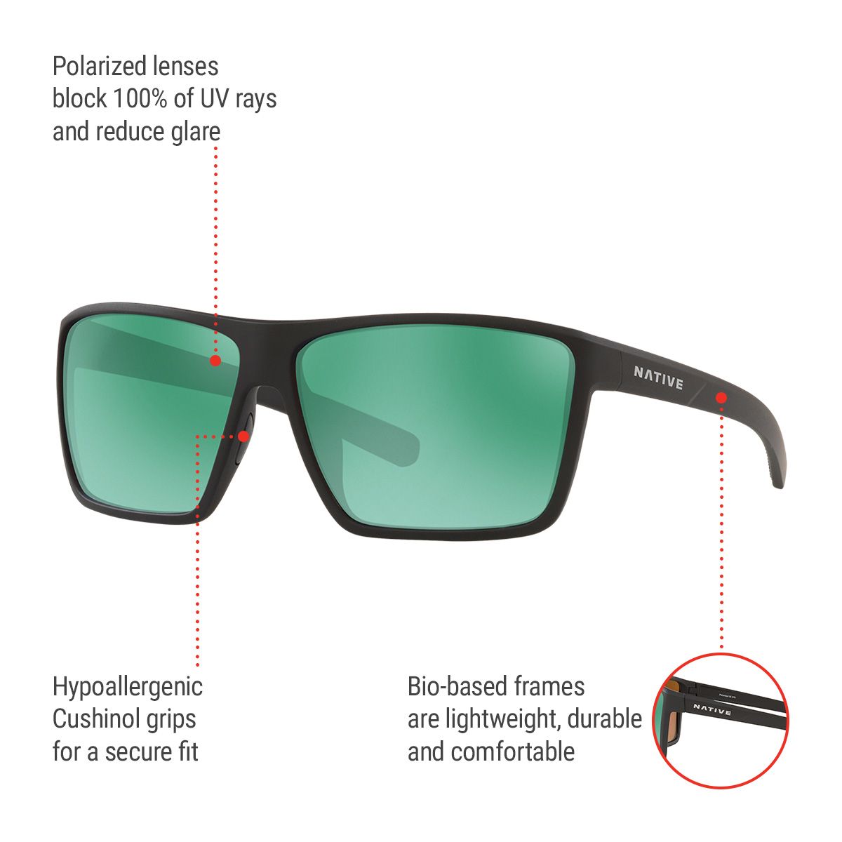 Native Unisex Wells XL Polarized Sunglasses