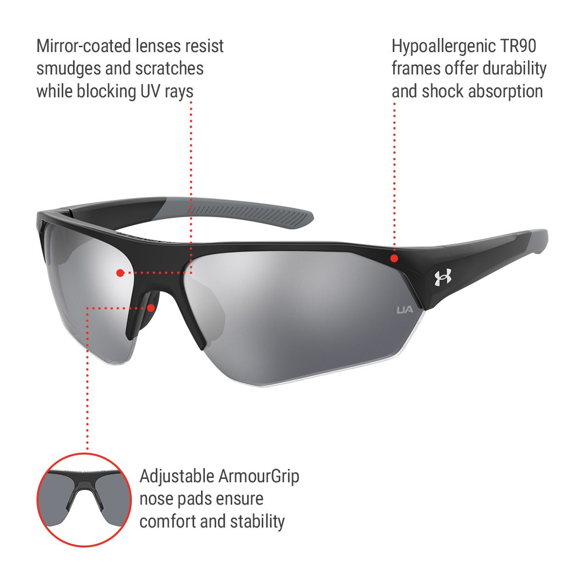 Under Armour Kids' Playmaker Jr. Sport Sunglasses