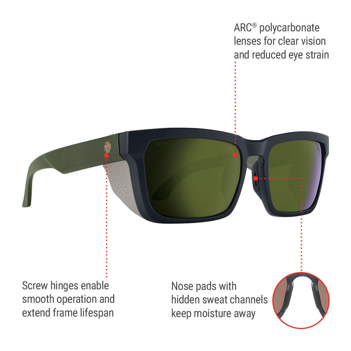 Spy Unisex Helm Tech Sunglasses