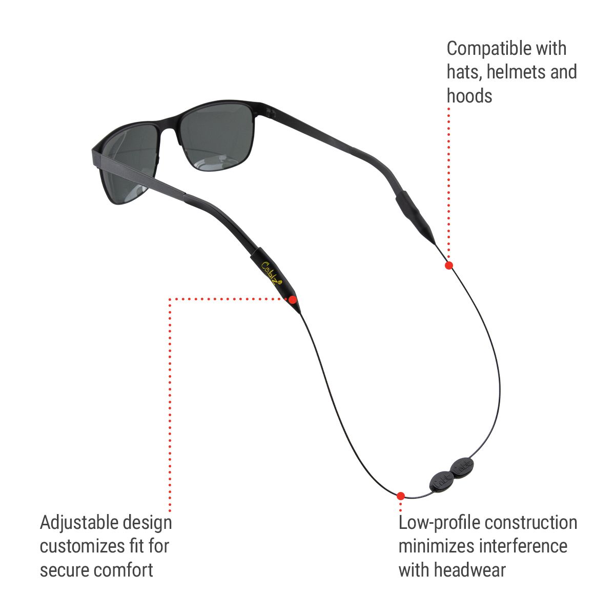 Cablz Zipz 12 Inch Eyewear Retainer