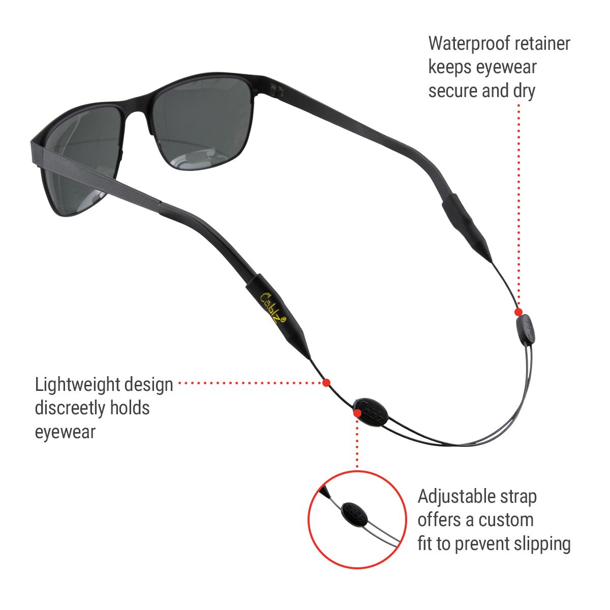 Cablz Zipz 14 Inch Eyewear Retainer