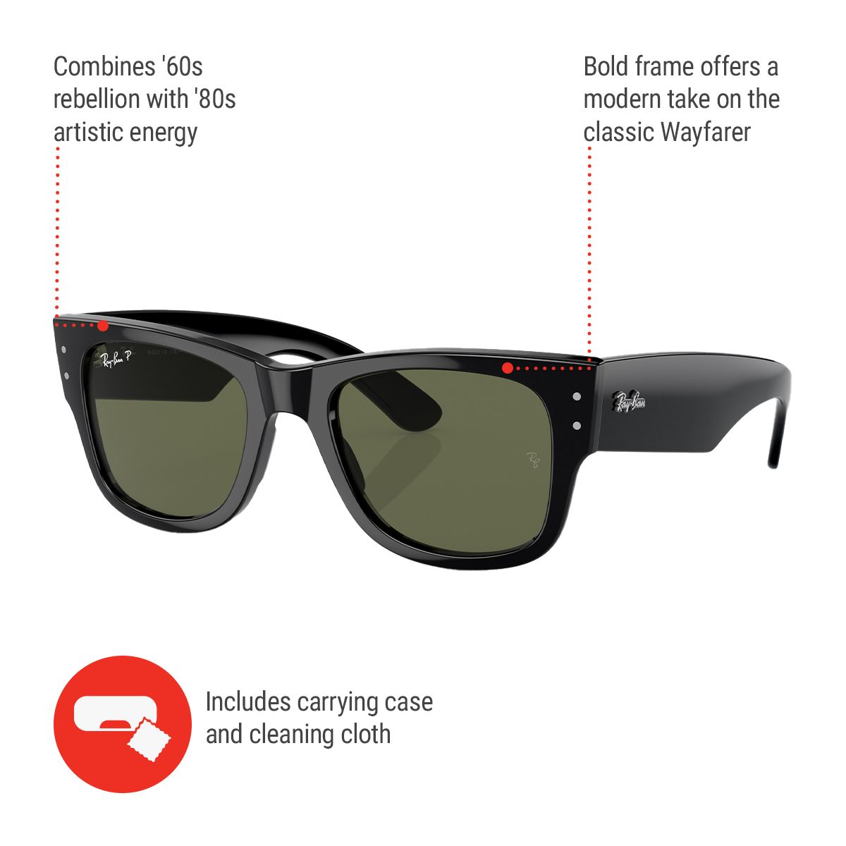 Ray Ban Mega Wayfarer Sunglasses
