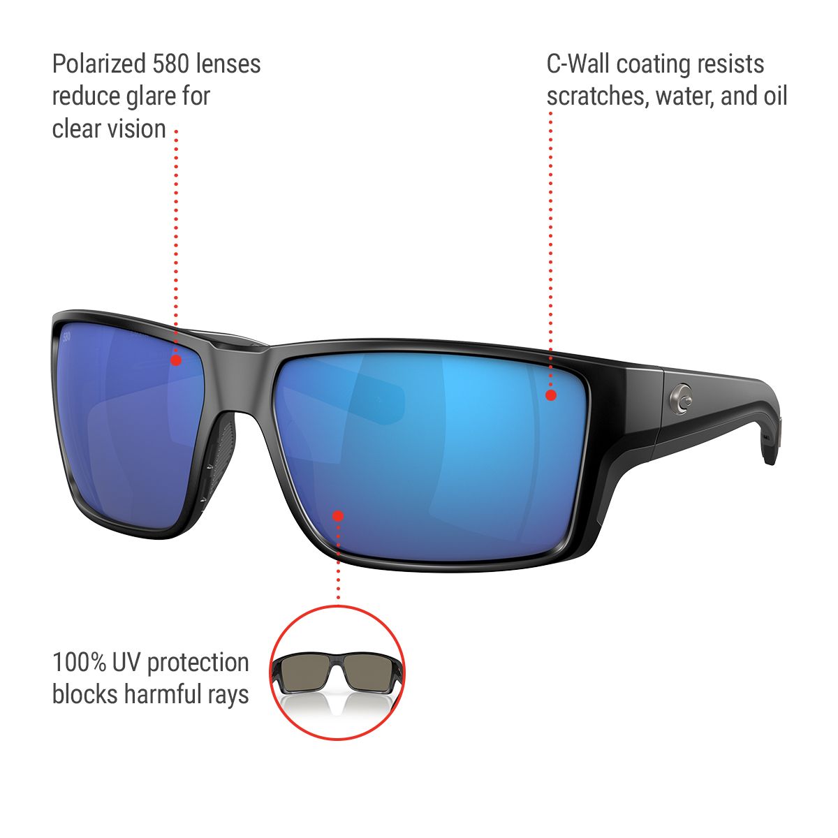 Costa Unisex Reefton Pro 580G Sunglasses