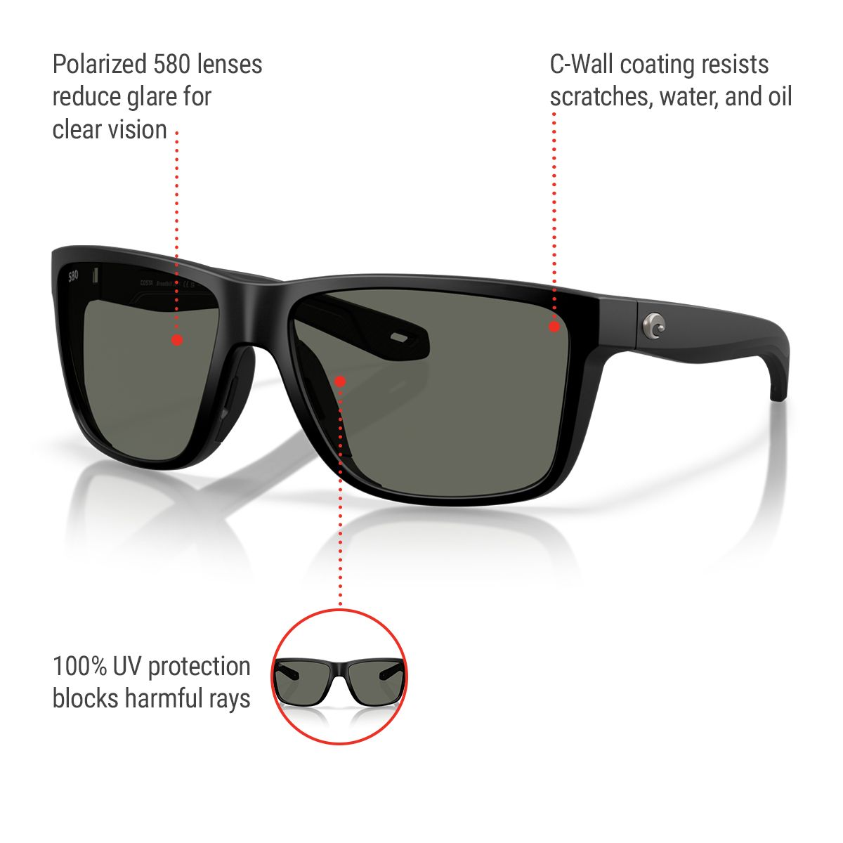 Costa Unisex Broadbill II 580G Sunglasses