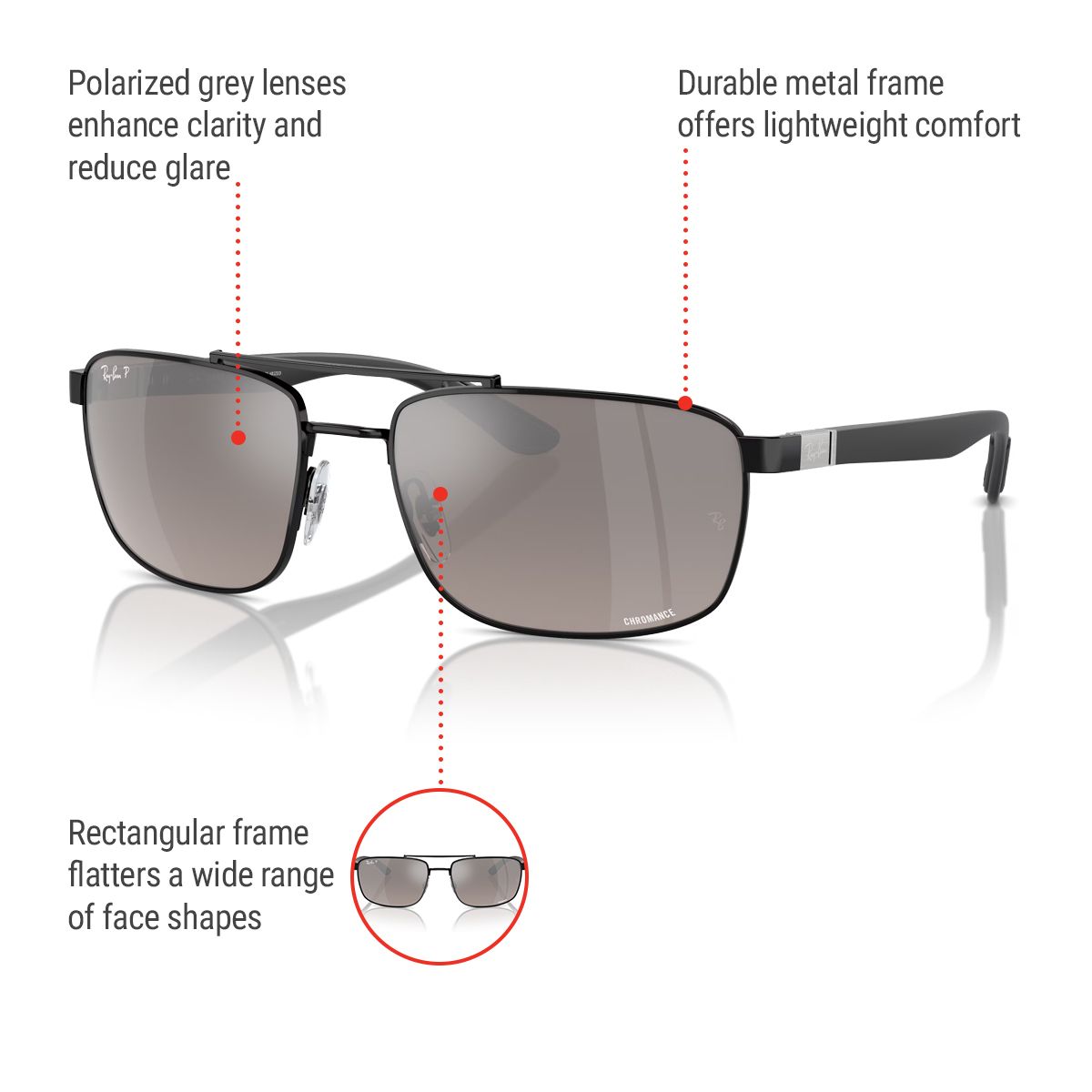 Ray-Ban Unisex RB3737 Chromance Sunglasses