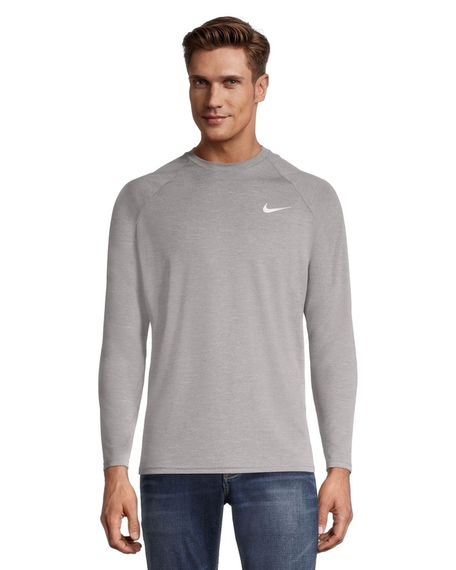 Nike Men's Heather Hydroguard Long Sleeve Swim Shirt