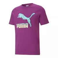 PUMA Men's Slime Graphic T Shirt Front_Angled_Left