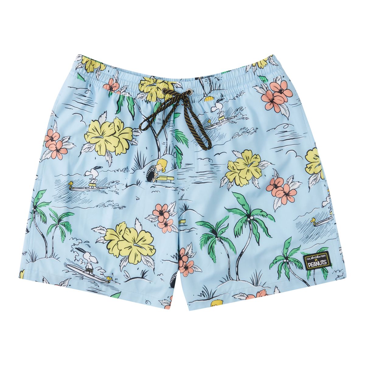 Quiksilver Men's x Peanuts Snoopy Shred Swim Volley Shorts, 17", 4-Way Stretch