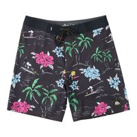Quiksilver Men's x Peanuts 1969 Swim Volley Shorts, 19", 4-Way Stretch Front_Flat