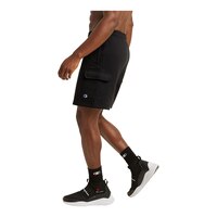 Champion Men's Powerblend 8-in Cotton Cargo Shorts Side_Left