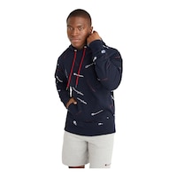 Champion Men's Fleece All Over Print Pullover Hoodie Front_Angled_Left