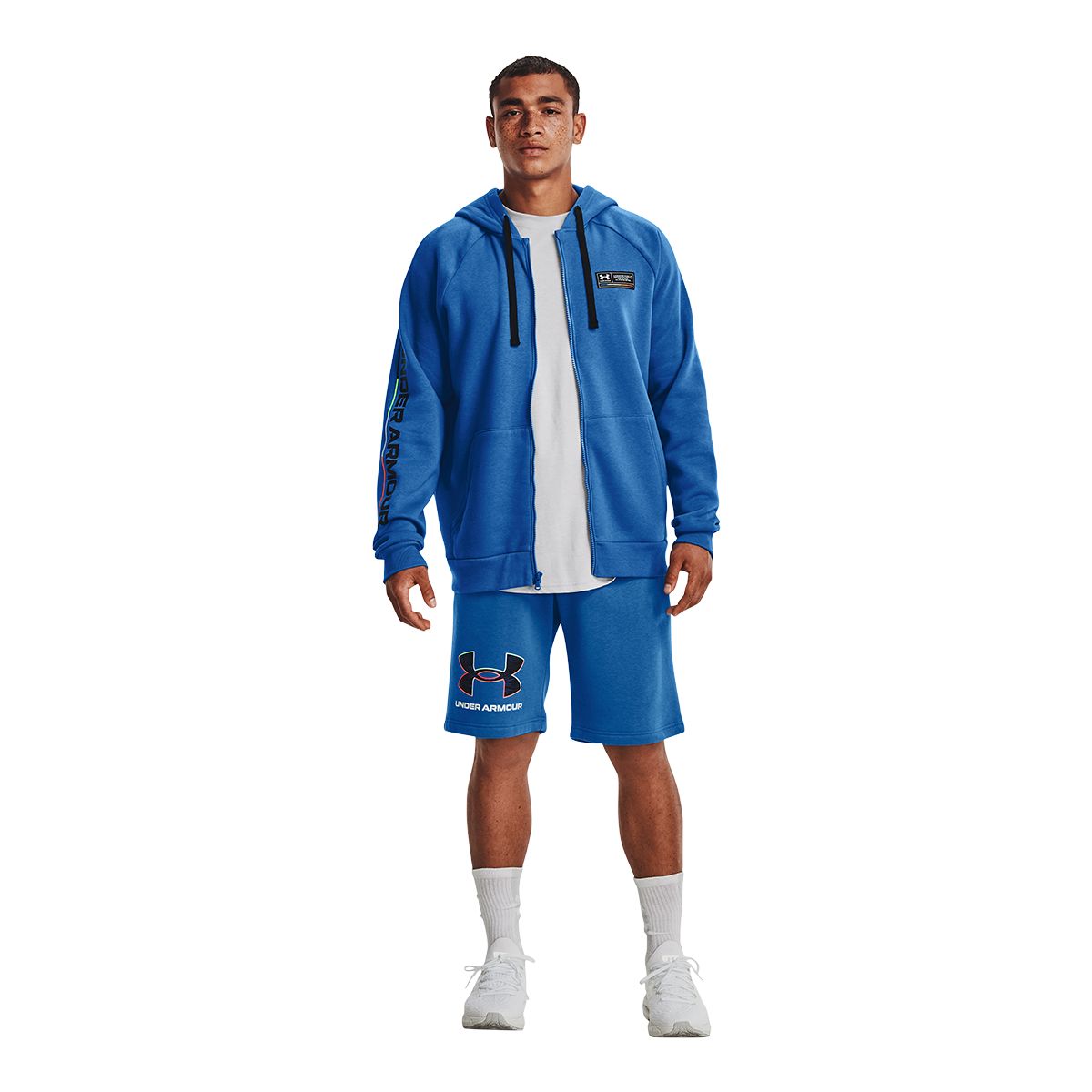 Under Armour Men's Rival Chroma Hoodie, Full Zip, Fleece, Drawstring