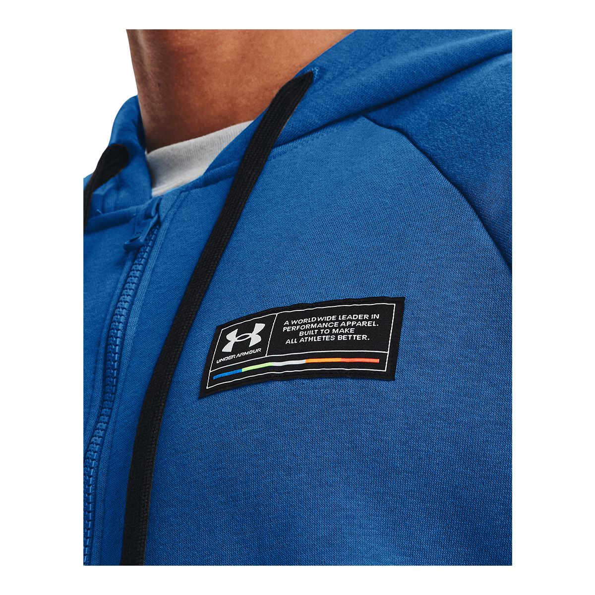 Under Armour Men's Rival Chroma Hoodie, Full Zip, Fleece, Drawstring