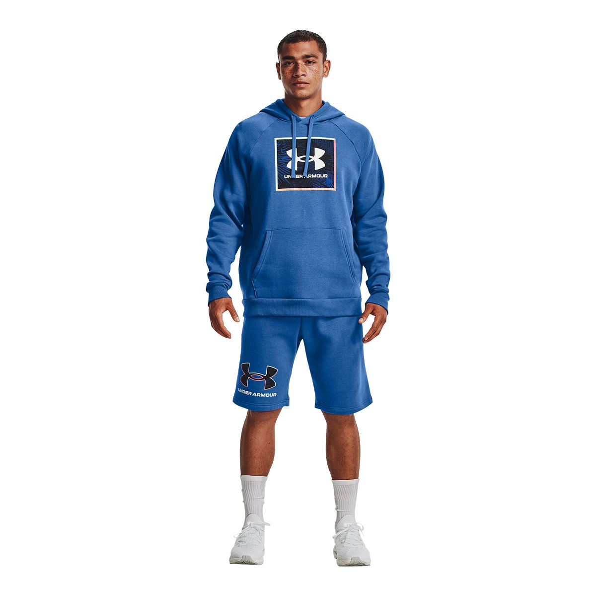 Under Armour Men's Rival Graphic Hoodie, Pullover, Fleece, Drawstring
