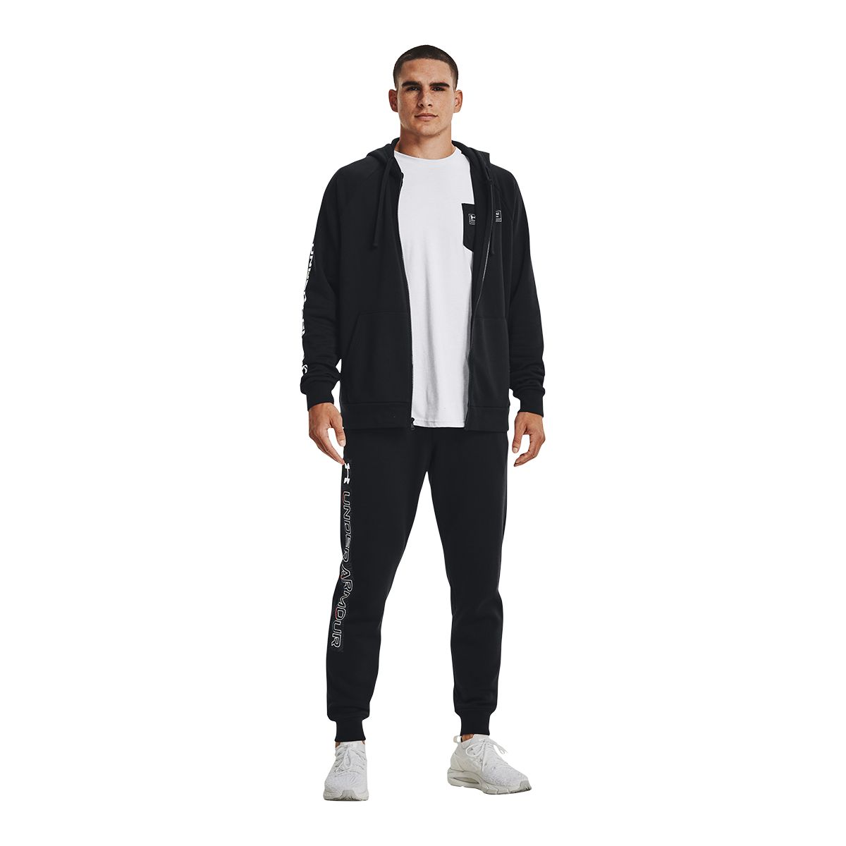 Under Armour Men's Rival Graphic Sweatpants, Fleece, Tapered, Loose, Joggers