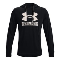 Under Armour Men's Rival Terry Big Logo Hoodie, Pullover, Drawstring Front_Flat