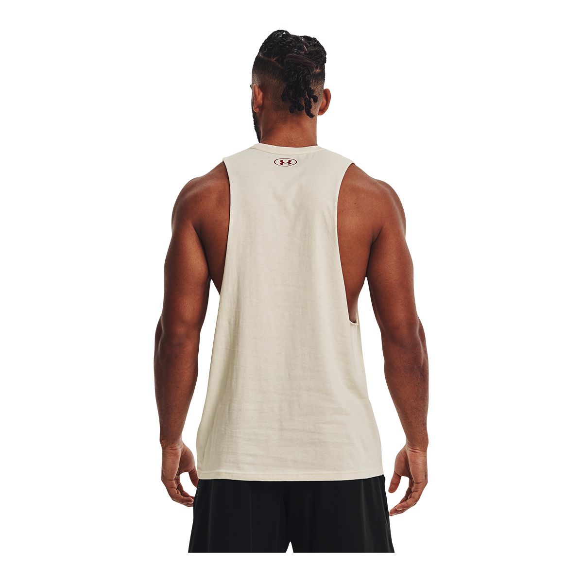 Under Armour Men's Project Rock HWITR Tank Top, Soft, Cotton-Blend, Sleeveless