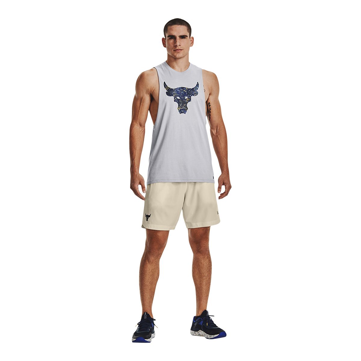 Under Armour Men's Project Rock Brahma Bull Tank Top, Soft, Cotton-Blend, Sleeveless