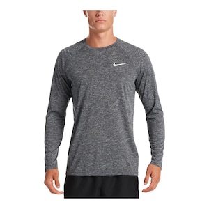 Nike Men's Heather Hydroguard Long Sleeve Swim Shirt