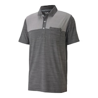PUMA Golf Men's CLOUDSPUN Pocket Short Sleeve Polo T Shirt, Moisture Wicking Front_Angled_Left
