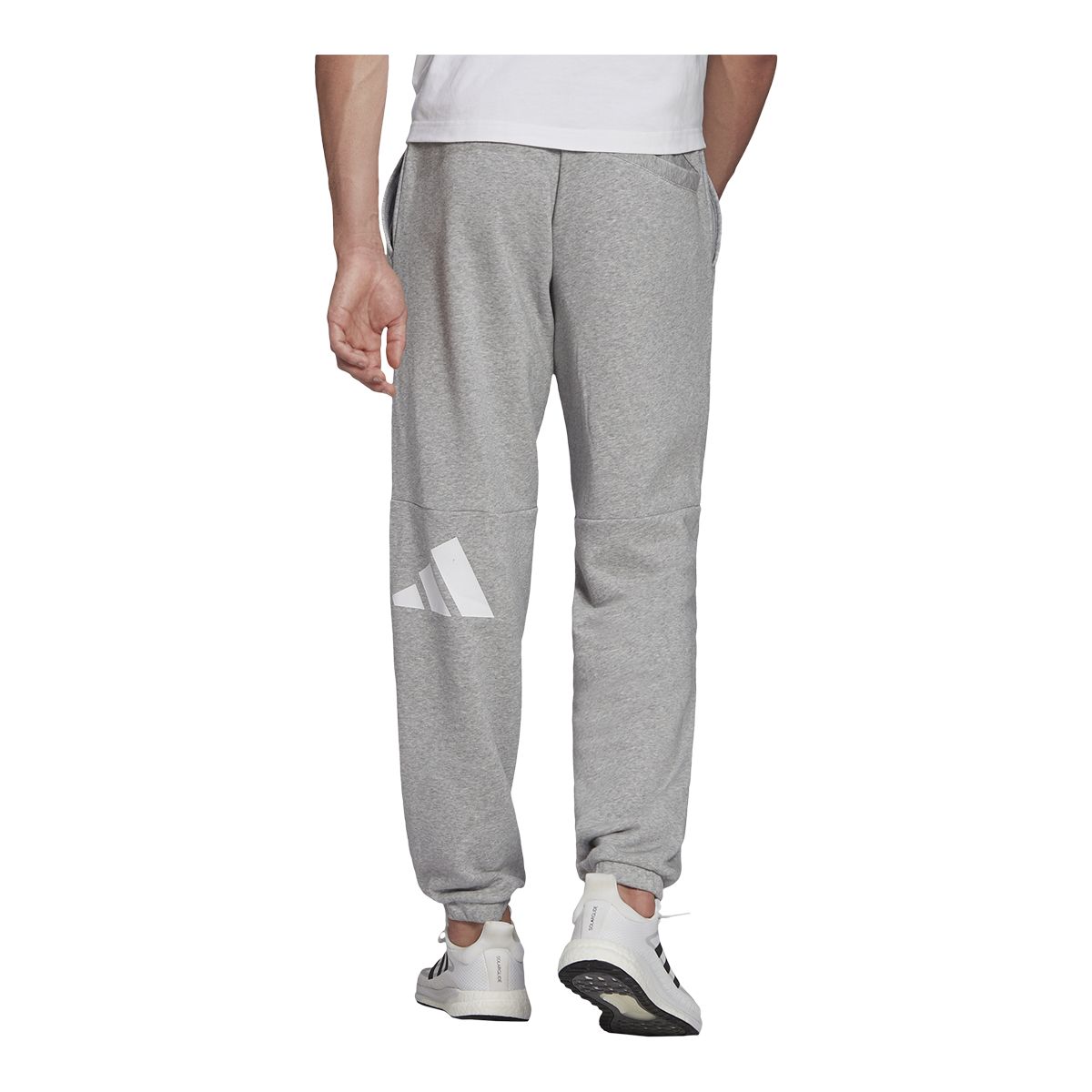 adidas Men's 3 Bar Sweatpants, Fleece, Workout, Gym, Athletic, Tapered, Joggers