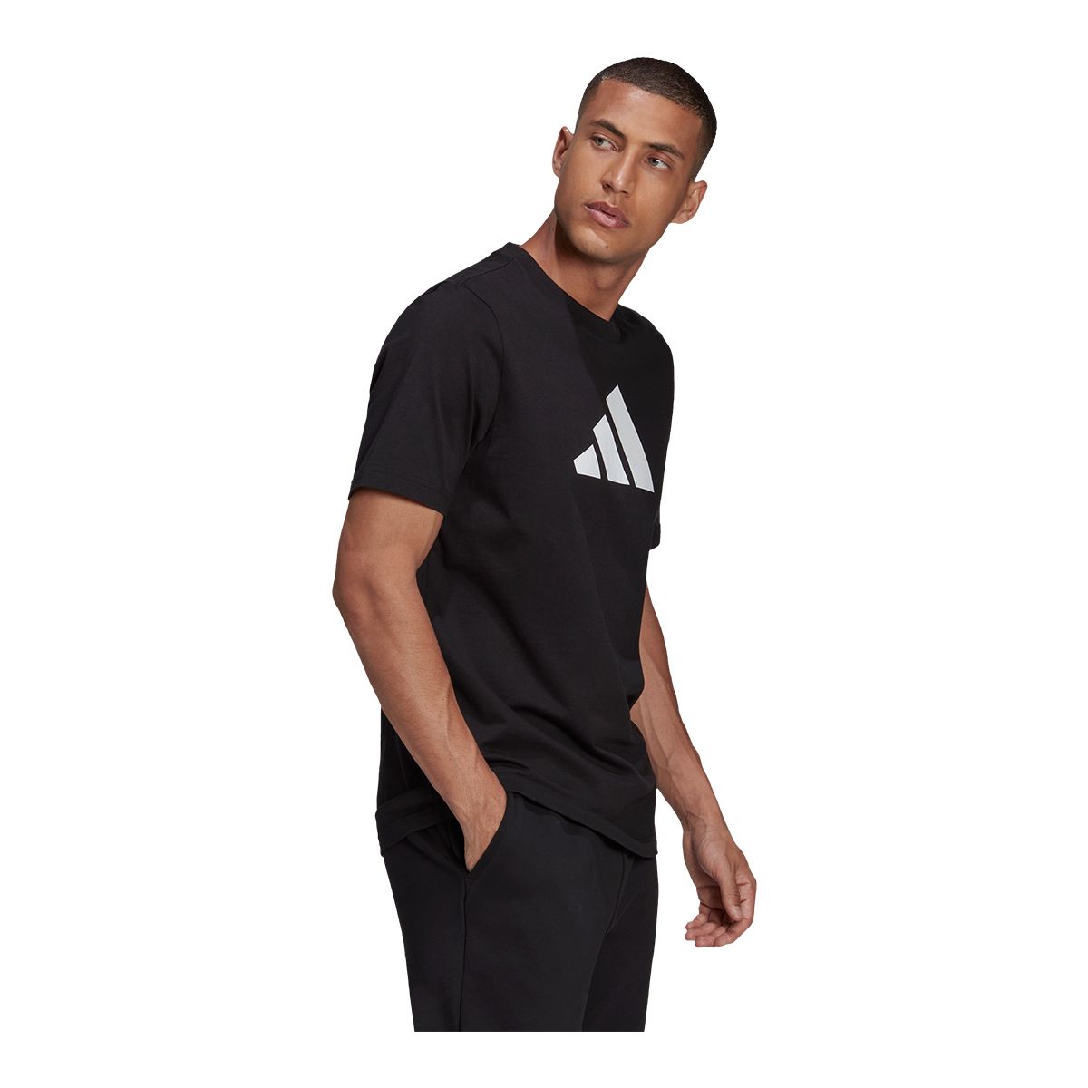 adidas Men's 3 Bar Graphic T Shirt