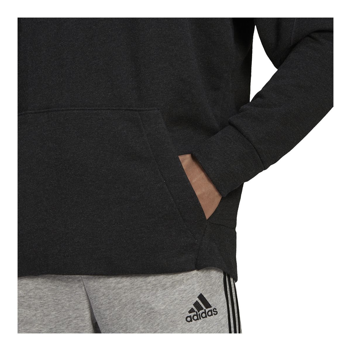 adidas Men's Melange Hoodie, Pullover, Drawstring