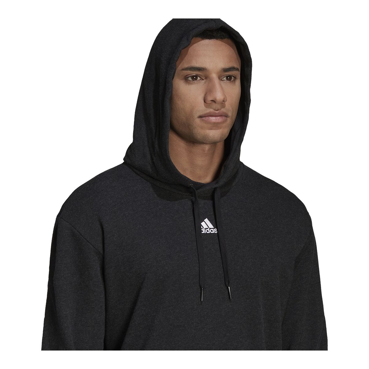 adidas Men's Melange Hoodie, Pullover, Drawstring