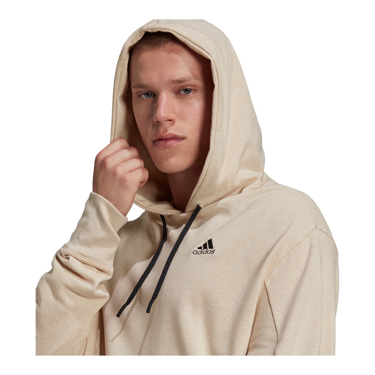 adidas Men's French Terry Hoodie, Pullover, Drawstring