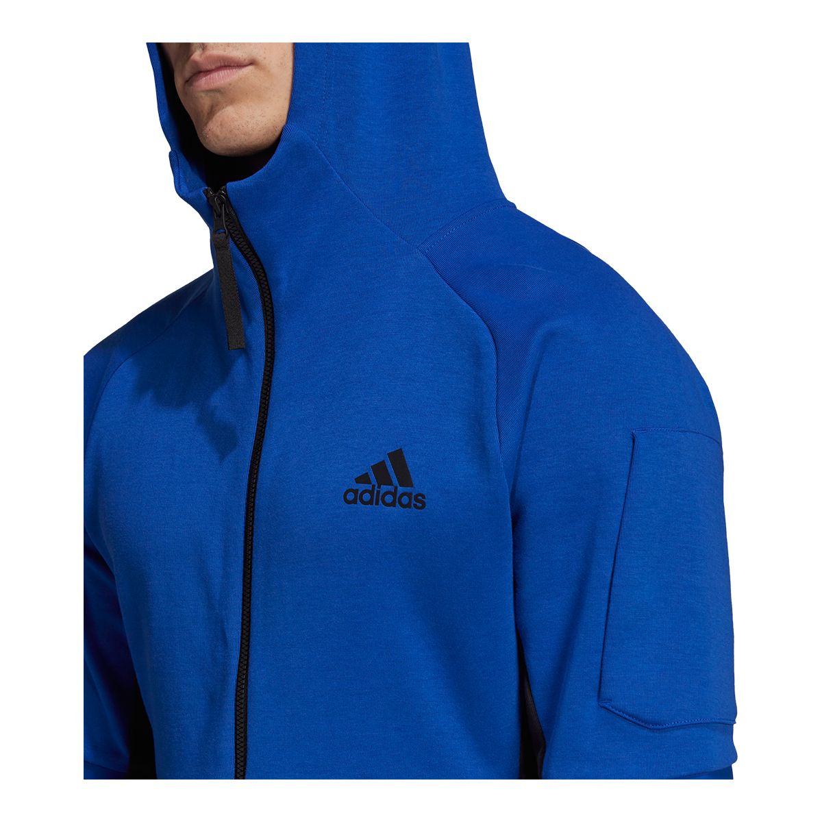 adidas Men's Gameday Hoodie, Full Zip, Drawstring