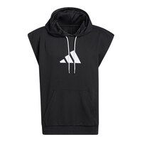 adidas Men's Basketball Sleeveless Hoodie, Moisture-Absorbing Front_Flat