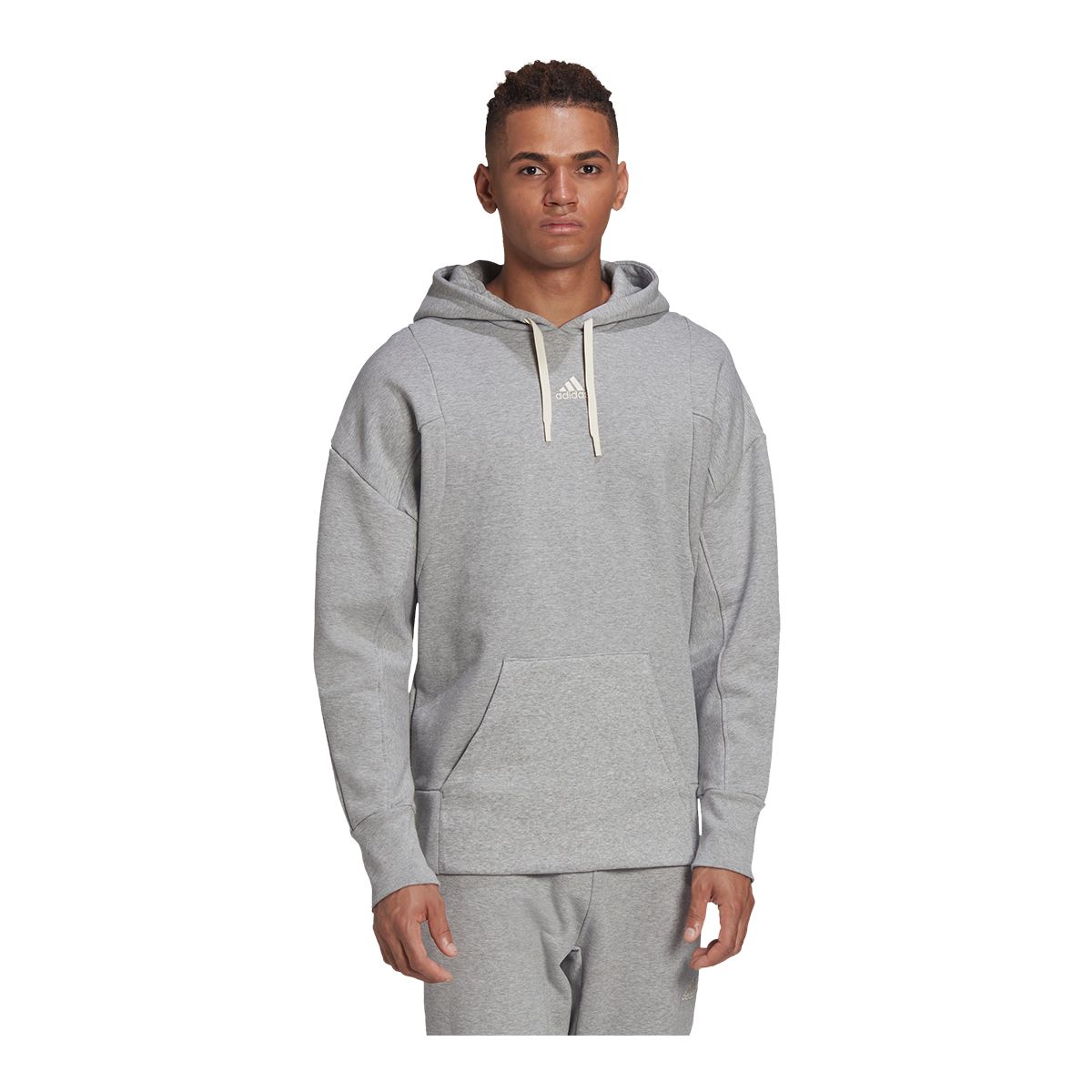 adidas Men's Internal Hoodie, Pullover, Fleece, Drawstring