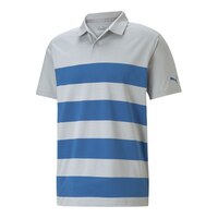 PUMA Golf Men's Matter Kiwi Stripe Short Sleeve Polo T Shirt, UPF 50 Front_Angled_Left
