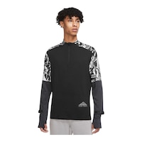 Nike Men's Trail Run Element 1/2 Zip Long Sleeve Top Front_Flat