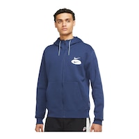 Nike Sportswear Men's Swoosh League Hoodie, Full Zip, Fleece, Drawstring Front_Angled_Left