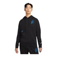 Nike Sportswear Men's Stacked Graphic Hoodie, Pullover, Fleece, Drawstring Front_Flat