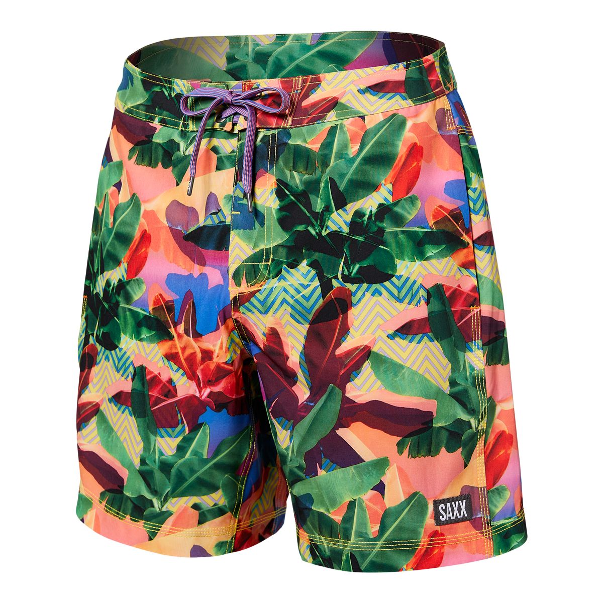 Saxx Men's Betawave 2 in 1 Swim Boardshorts, 19", Fade-Resistant, With Mesh Liner