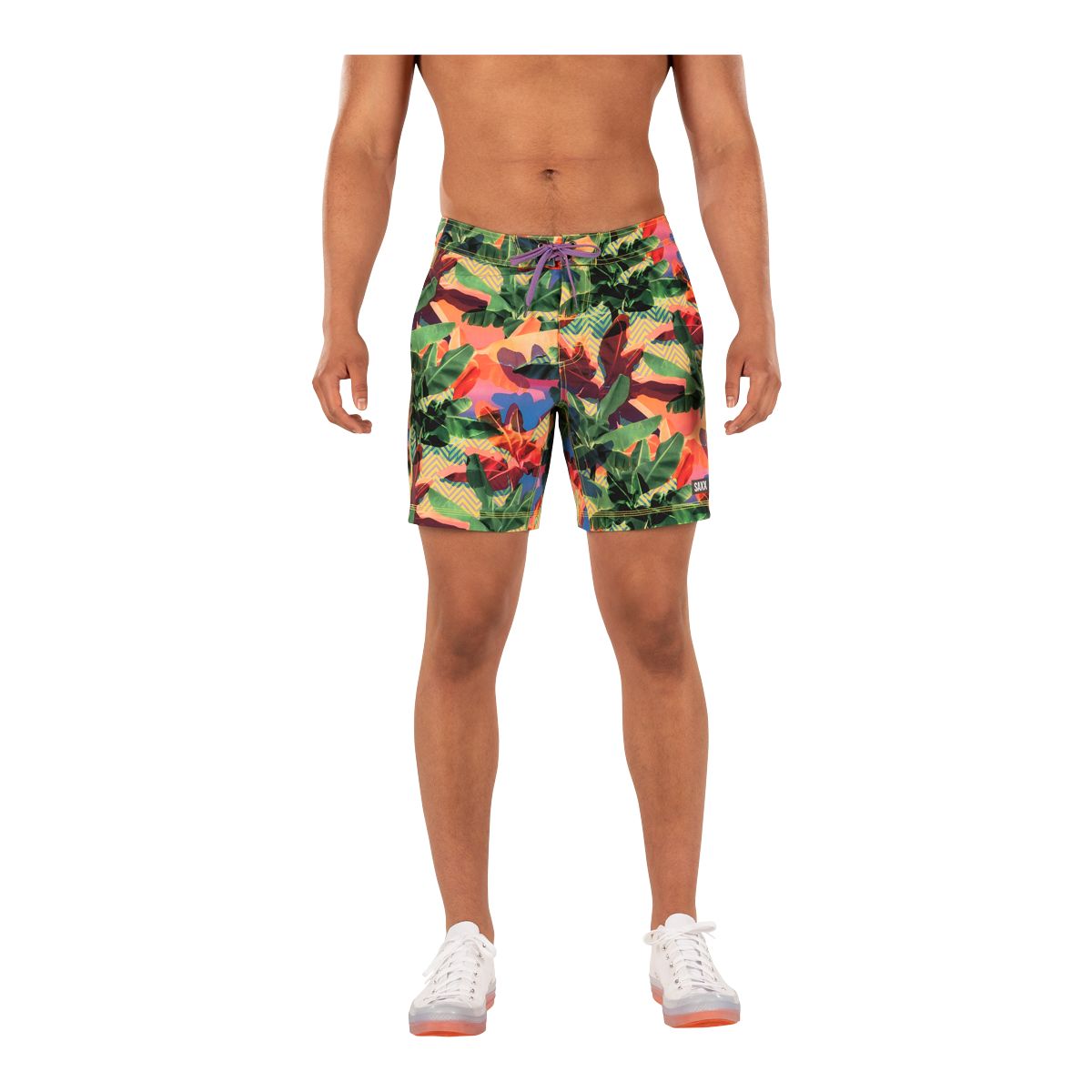 Saxx Men's Betawave 2 in 1 Swim Boardshorts, 19", Fade-Resistant, With Mesh Liner