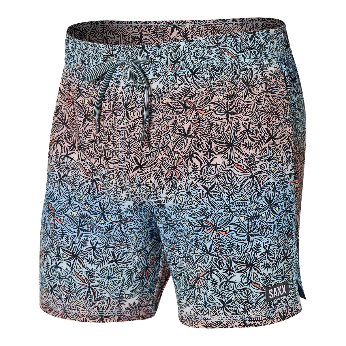 Saxx Men's Oh Buoy 2 in 1 Swim Volley Shorts, 5", Fade-Resistant, With Mesh Liner