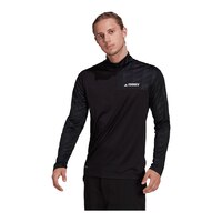 adidas Men's MT Half Zip Long Sleeve Top Front_Angled_Left