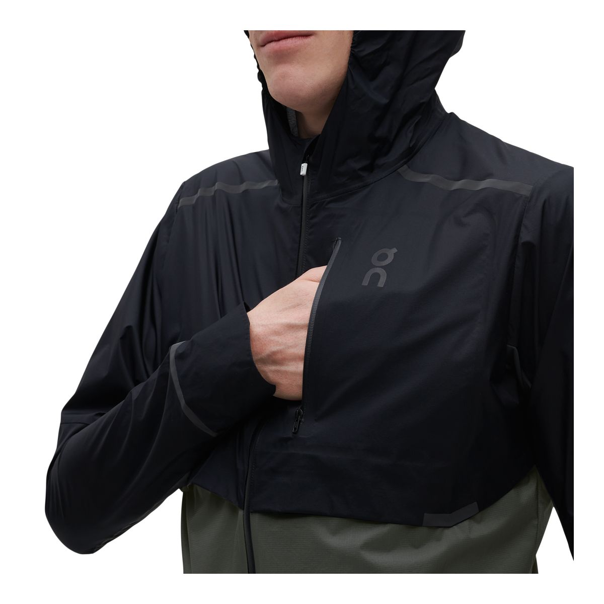 On Men's Weather Jacket Hoodie, Anti-Odor