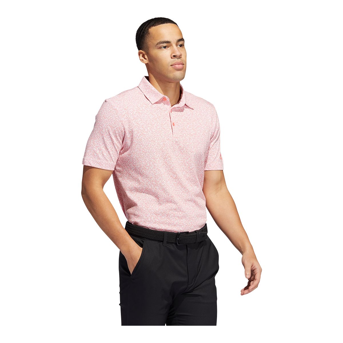 adidas Golf Men's Abstract Print Primeblue Polo T Shirt