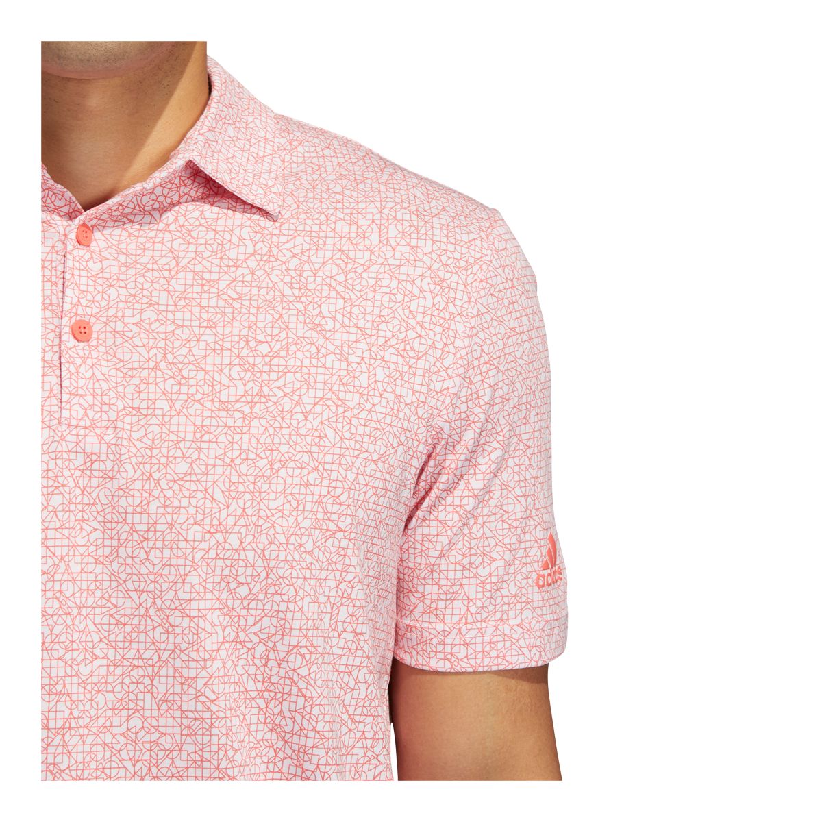 adidas Golf Men's Abstract Print Primeblue Polo T Shirt