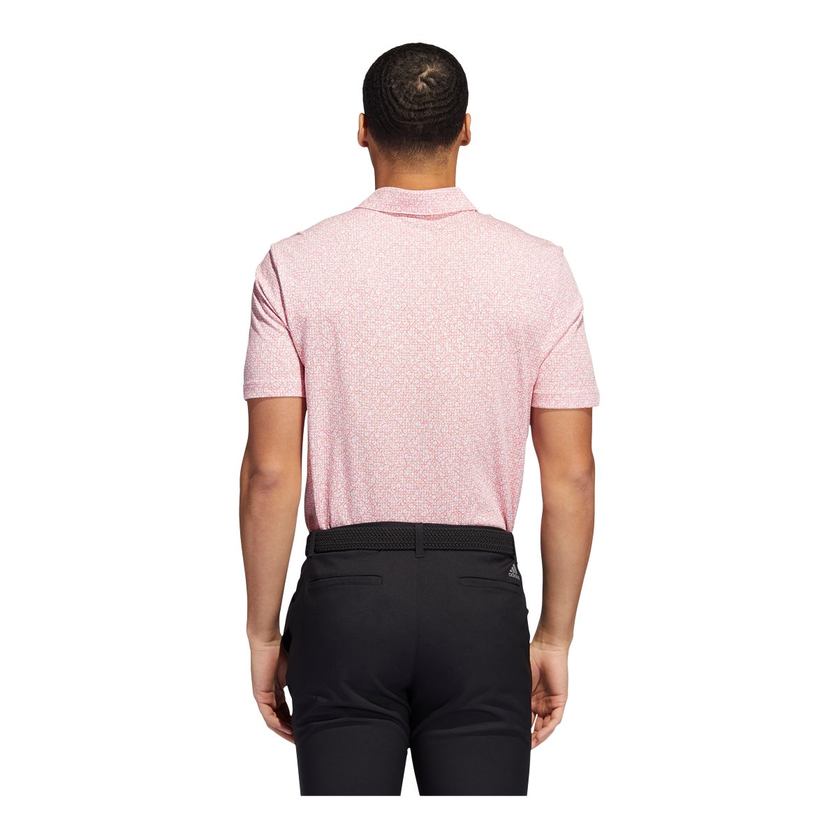 adidas Golf Men's Abstract Print Primeblue Polo T Shirt