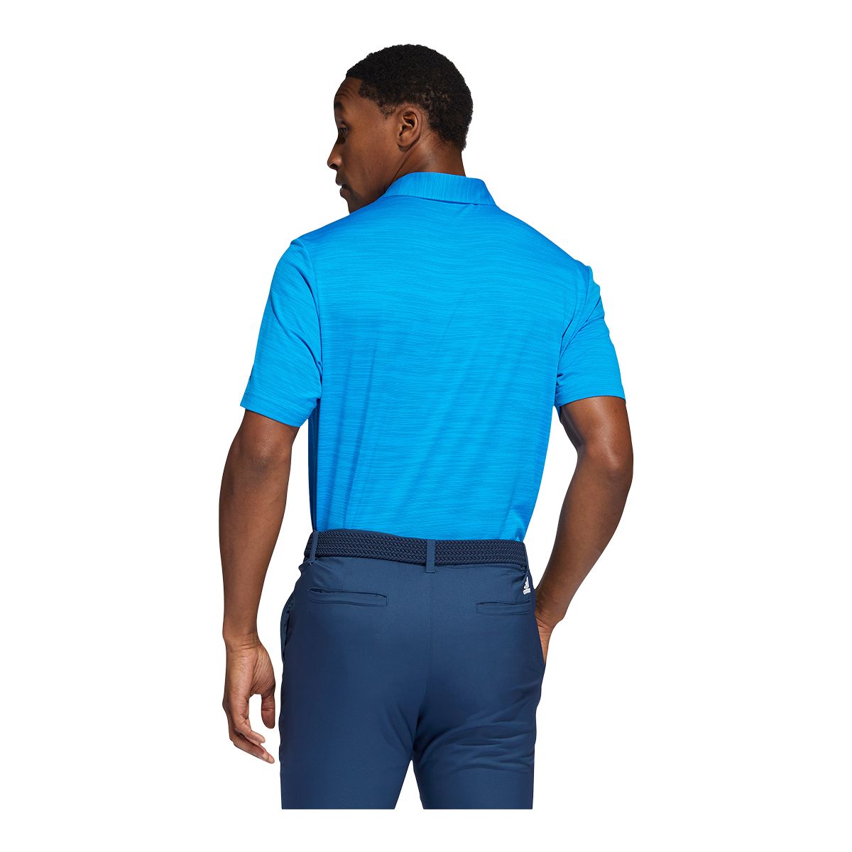 adidas Golf Men's Spacedye Stripe Primegreen Short Sleeve Polo T Shirt, Regular Fit