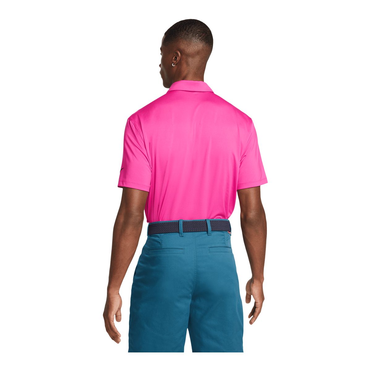 Nike Golf Men's Vapor Argyle Short Sleeve Button Down Polo T Shirt, Dri-Fit