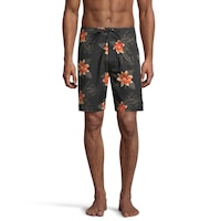 Hurley Men's Phantom Weekender Swim Boardshorts, 20", Quick-Dry Front_Flat