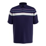 Callaway Men's Ventilated Stripe Short Sleeve Golf Polo T Shirt, Breathable Front_Flat