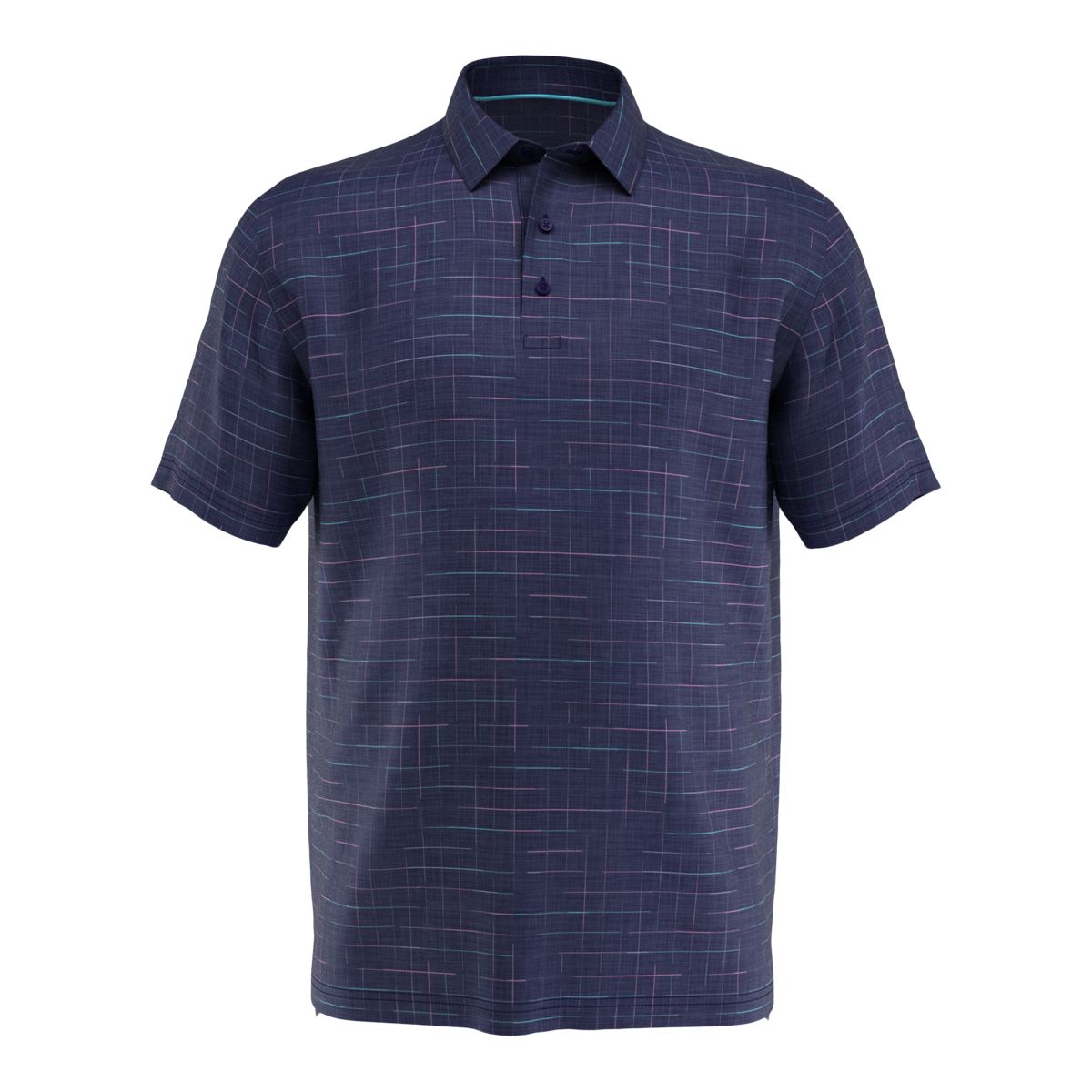 Callaway Men's Sun Worn Plaid Short Sleeve Golf Polo T Shirt, UPF 50