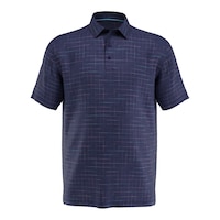 Callaway Men's Sun Worn Plaid Short Sleeve Golf Polo T Shirt, UPF 50 Front_Flat